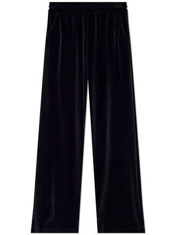 Dolce & Gabbana Velour Trousers, Women's, Black - DOLCE&GABBANA - BALAAN 1