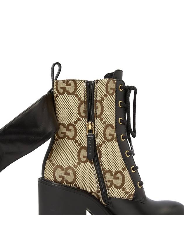 Women's Double G Canvas Middle Boots Camel - GUCCI - BALAAN 10