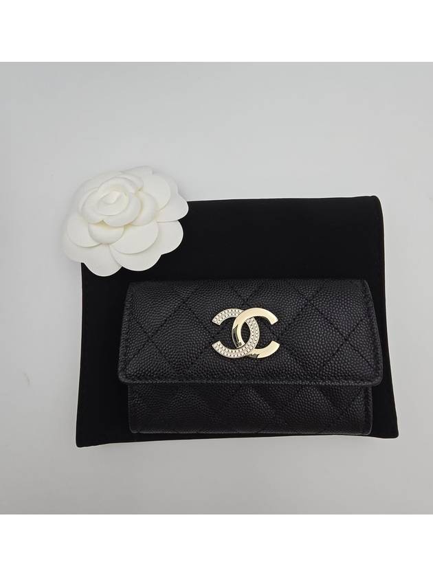 Gold caviar card wallet black - CHANEL - BALAAN 3