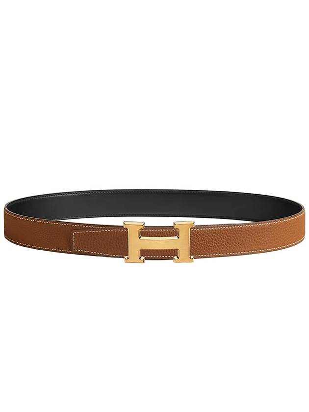 H Reversible Belt Black Gold - HERMES - BALAAN 2