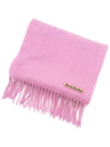 Fringe Wool Scarf Skinny Cotton Candle Pink CA0218 - ACNE STUDIOS - BALAAN 1