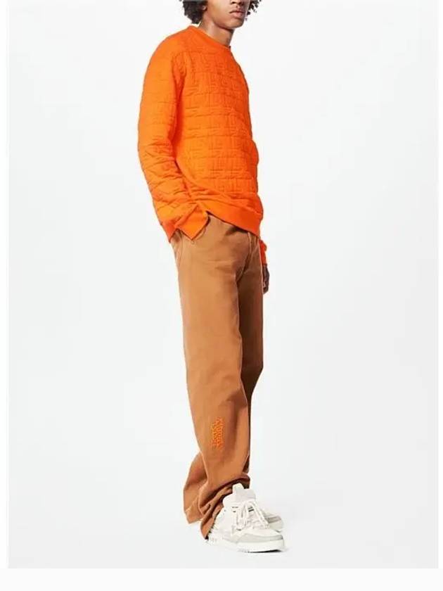 LV Dove Quilted Sweatshirt Orange - LOUIS VUITTON - BALAAN 5