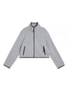 Cirque High Neck Zip-Up Jacket Light Grey Melange - J.LINDEBERG - BALAAN 2