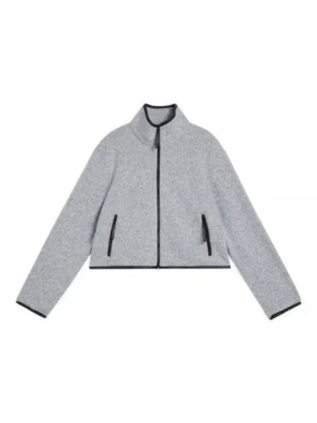 Cirque High Neck Zip-Up Jacket Light Grey Melange - J.LINDEBERG - BALAAN 1