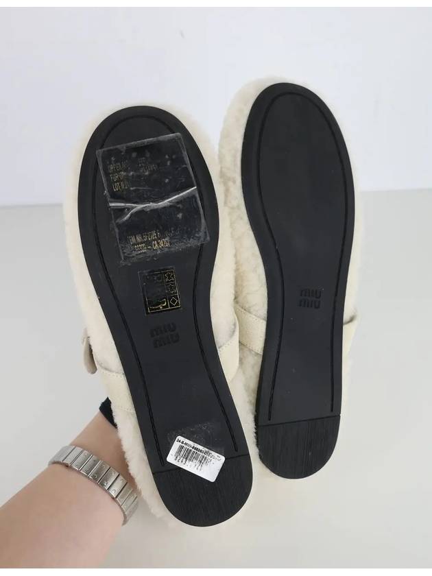 Shearling ballerina flat shoes 37 5F272E - MIU MIU - BALAAN 8