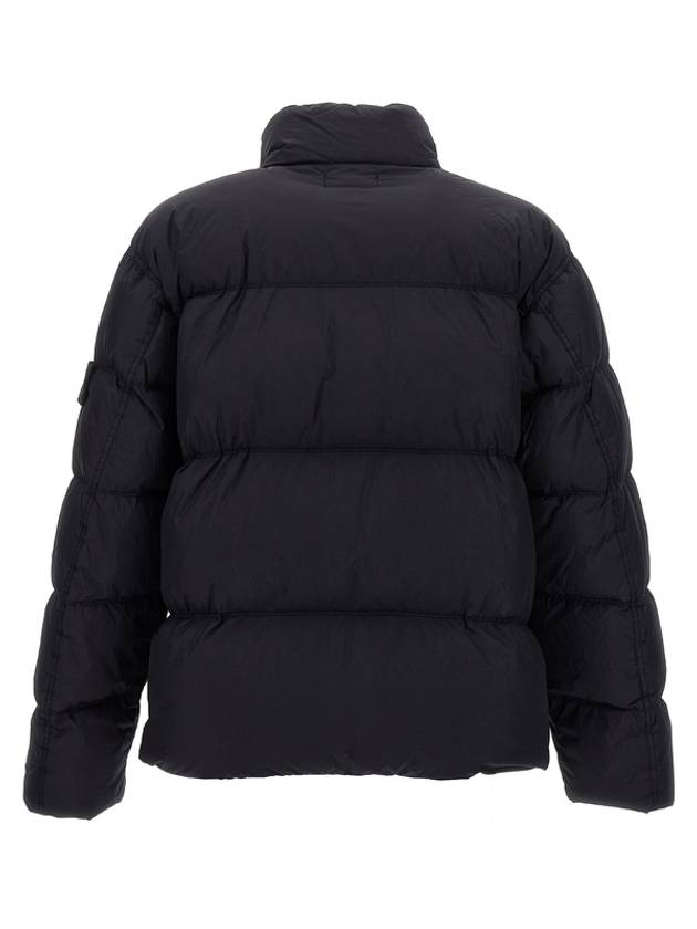 Garment Dyed Crinkle Reps Down Padding Black - STONE ISLAND - BALAAN 3