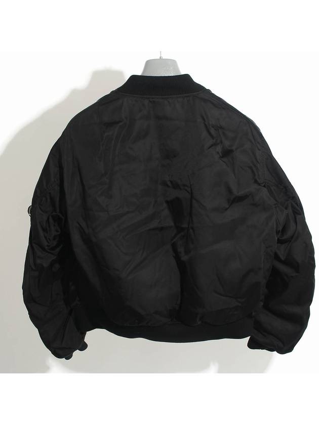 Re-Nylon Bomber Jacket Black - PRADA - BALAAN 3