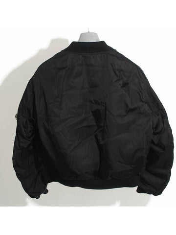 Re-Nylon Bomber Jacket Black - PRADA - BALAAN 3