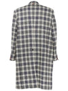 Men's Check Single Coat Grey - THOM BROWNE - BALAAN 4