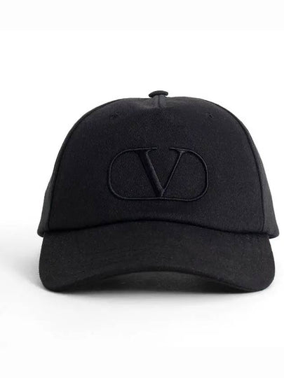 Men's V Logo Signature Ball Cap Black - VALENTINO - BALAAN 2