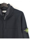 Wappen Zip Up Hoodie Black - STONE ISLAND - BALAAN 3