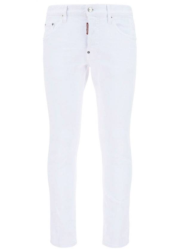 Special Logo Stretch Jeans White - DSQUARED2 - BALAAN 1