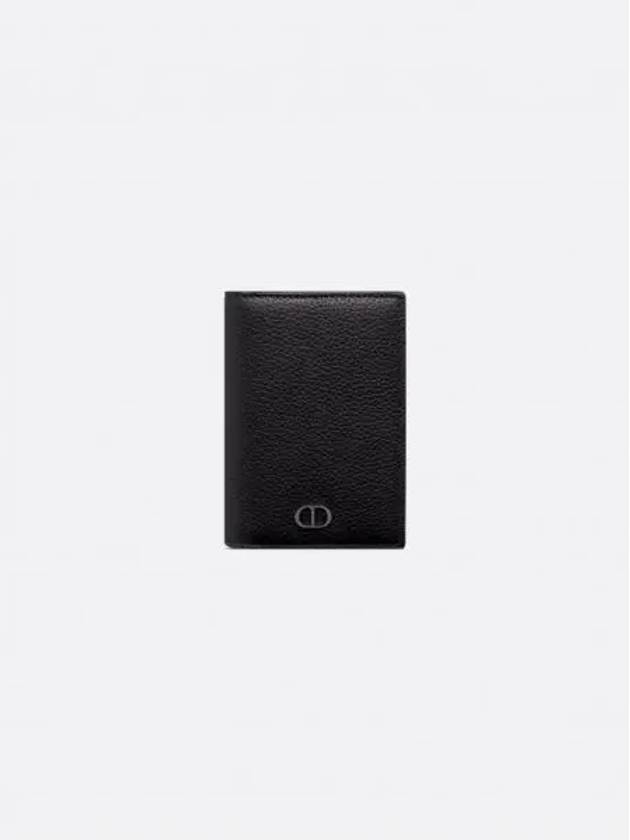 Bifold Grained Calfskin Card Wallet Black - DIOR - BALAAN 2