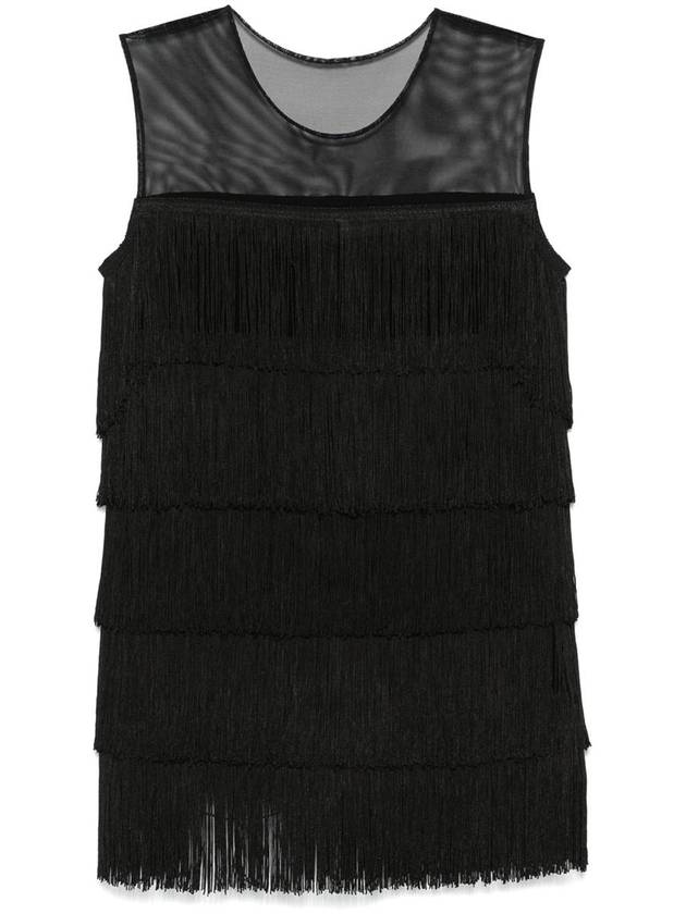 Norma Kamali Sleeveless Minidress With Fringes - NORMA KAMALI - BALAAN 1