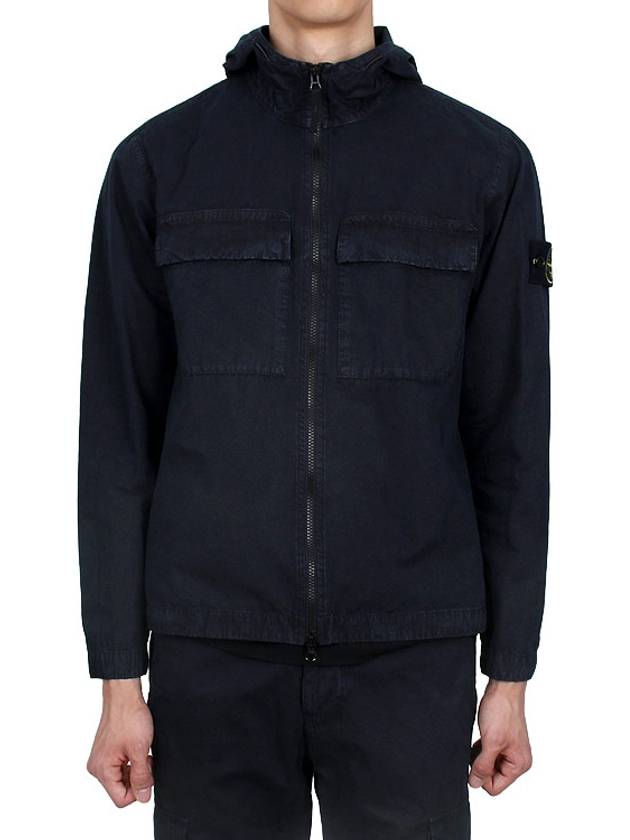 Wappen Old Effect Hooded Jacket Navy - STONE ISLAND - BALAAN 2