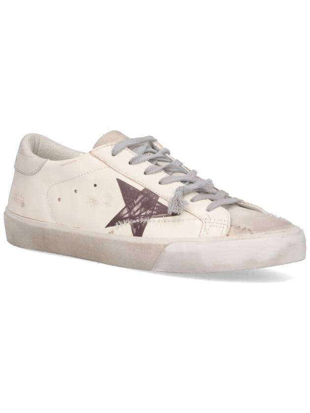 Super Star Leather Suede Low Top Sneakers White - GOLDEN GOOSE - BALAAN 3