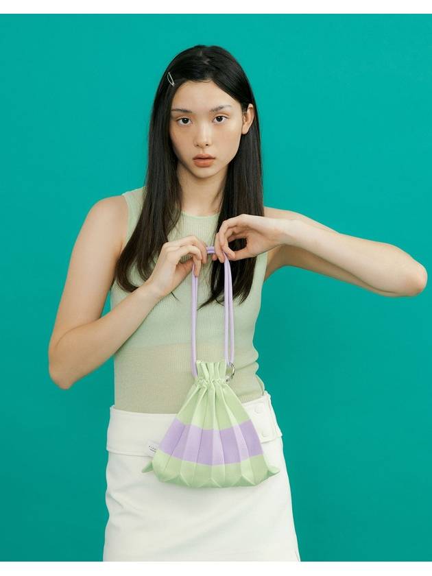 Handle bubble bag leaf green - PLEATSMAMA - BALAAN 1