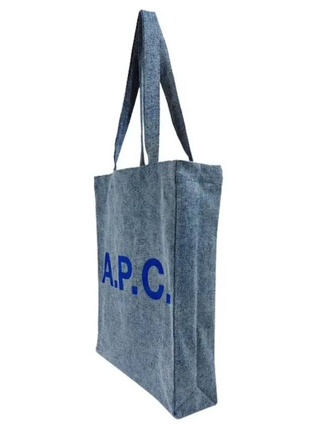 Flock Logo Rue Eco Tote Bag Blue - A.P.C. - BALAAN 3