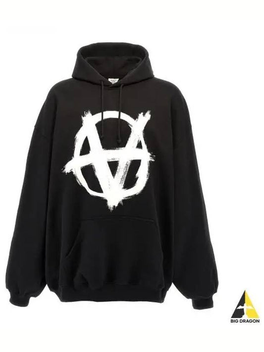 24 Anarchy Logo Hoodie UE64HD700BW - VETEMENTS - BALAAN 1