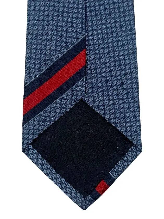 Web Bee Detail Silk Tie Blue - GUCCI - BALAAN 7