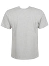 Chillax Fox Patch Classic Short Sleeve T-Shirt Grey Melange - MAISON KITSUNE - BALAAN 4