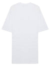 Milano Brushed Logo Cotton Short Sleeve Short Dress White - MSGM - BALAAN 2