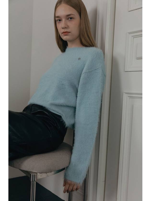 LONG HAIR SOFT SWEATER SKY BLUE - ILROZE - BALAAN 9