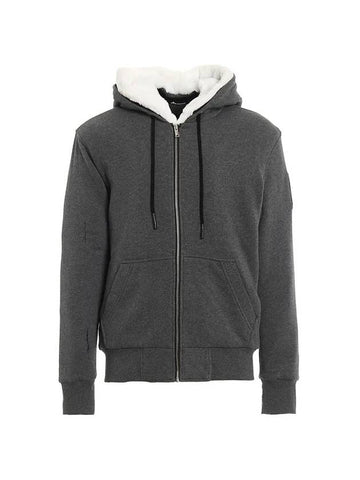 Classic Bunny Fur Zip-Up Hoodie Dark Grey - MOOSE KNUCKLES - BALAAN 1