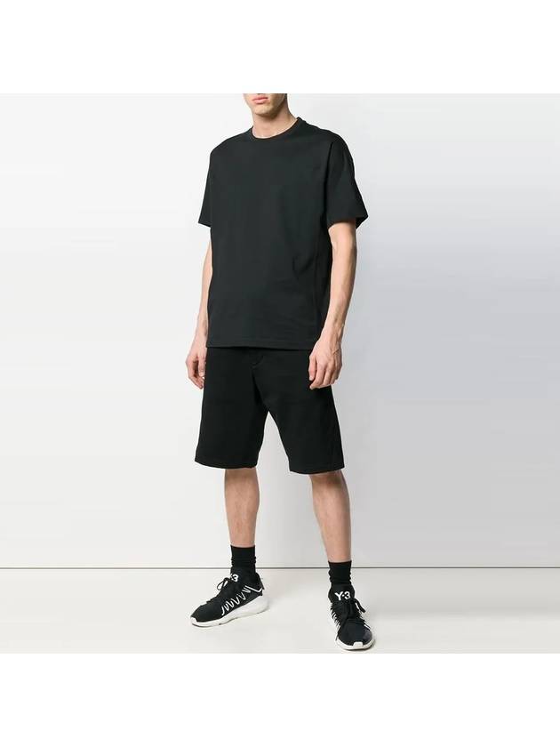 Round Neck Cotton Short Sleeve T-Shirt Black - Y-3 - BALAAN 3