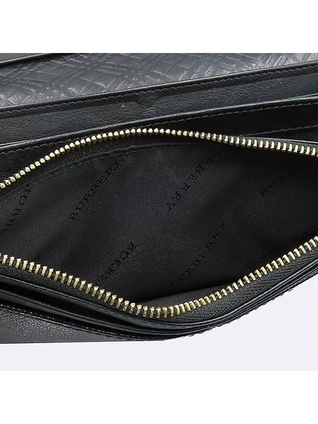 Black patent logo embellished long wallet - BURBERRY - BALAAN 6