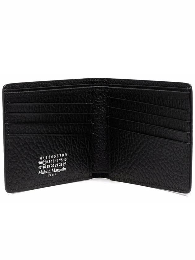 Stitched Leather Bifold Half Wallet Black - MAISON MARGIELA - BALAAN 5