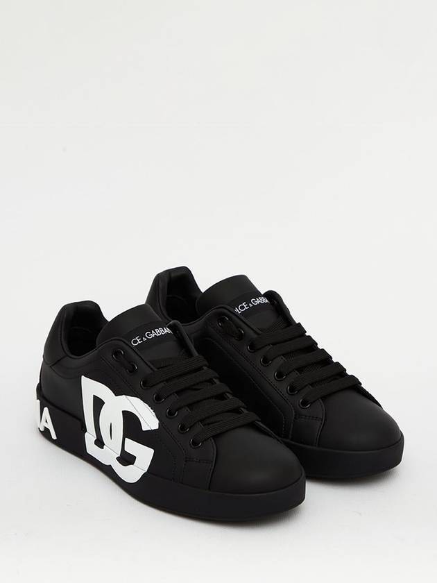 Saint Tropez Calfskin Sneakers Black - DOLCE&GABBANA - BALAAN 6