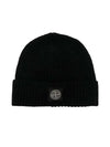 Logo Knit Beanie Black - STONE ISLAND - BALAAN 2