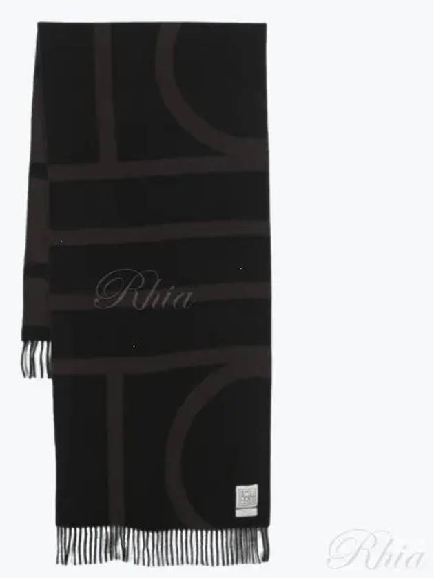 Monogram Jacquard Wool Scarf 234 WSASC239 FB0050 019 - TOTEME - BALAAN 1