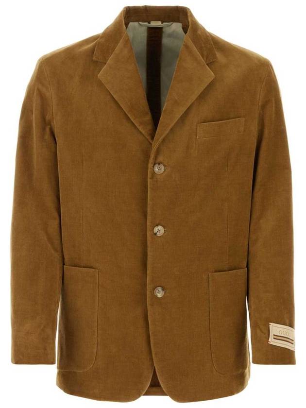 Velvet Corduroy Formal Jacket Camel 762024ZAPBV2003 - GUCCI - BALAAN 2