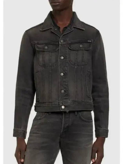 Trucker Denim Jacket Black - TOM FORD - BALAAN 2