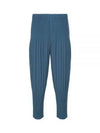 Pleated Track Pants Blue - ISSEY MIYAKE - BALAAN 2