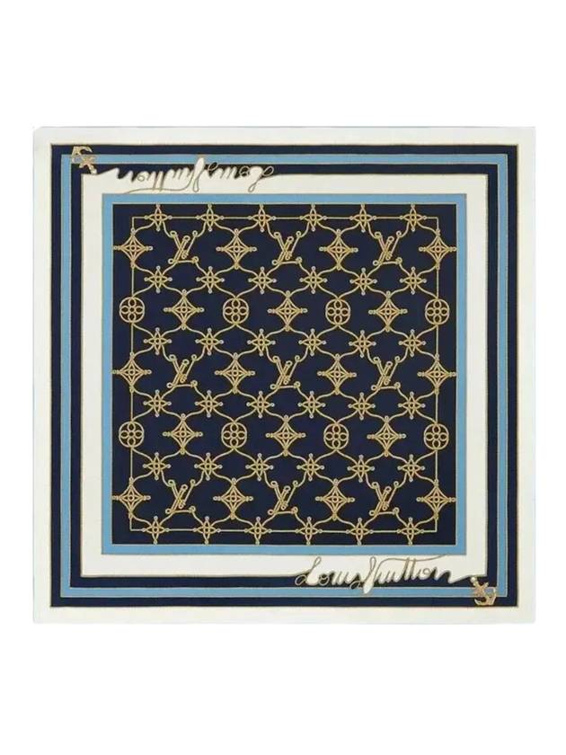 LV Cordage Square 90 Scarf Navy - LOUIS VUITTON - BALAAN 1