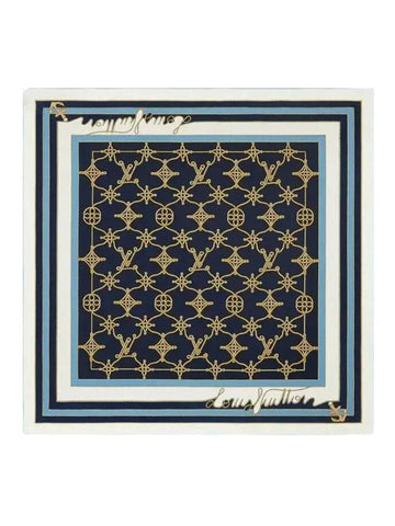 LV Cordage Square 90 Scarf Navy - LOUIS VUITTON - BALAAN 1