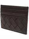 Intrecciato Leather Card Wallet Dark Brown - BOTTEGA VENETA - BALAAN 4