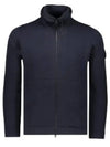 Logo Pacth Stretch Cotton Zip-up Cardigan Navy - STONE ISLAND - BALAAN 2