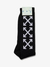 Off White Core Bukishi Arrow Socks Black OMRA075C99KNI0011001 - OFF WHITE - BALAAN 2