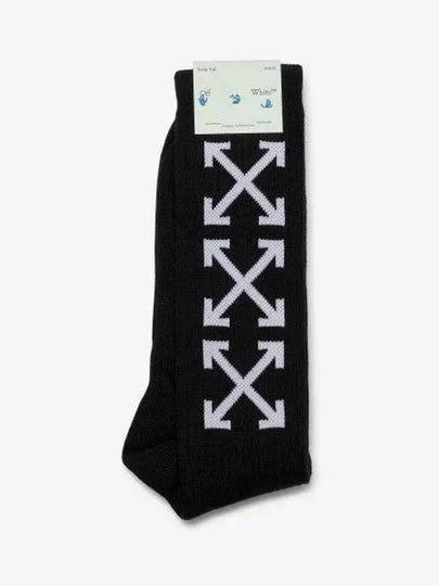 Arrow Graphic Cotton Socks Black - OFF WHITE - BALAAN 2