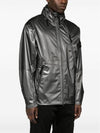 Metallic Nylon Zipper Bomber Jacket Dark Grey - STONE ISLAND - BALAAN 4