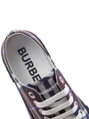 Vintage Check Canvas Low-Top Sneakers Deep Maroon - BURBERRY - BALAAN 8