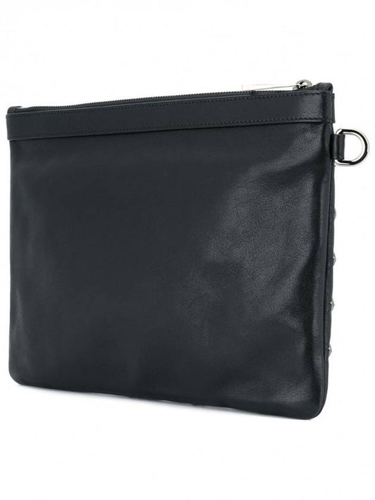 DEREK BLS Black Small Gunmetal Clutch - JIMMY CHOO - BALAAN 2