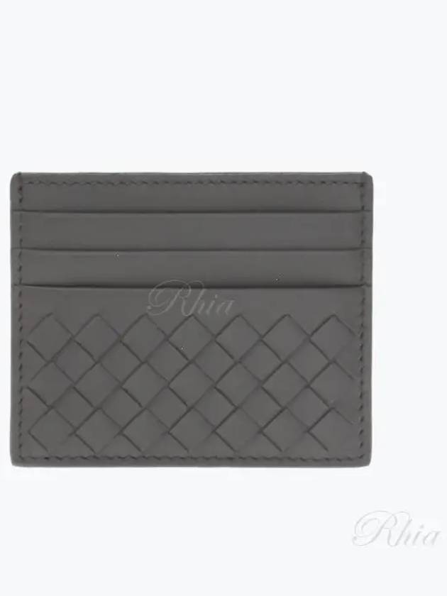 Intrecciato Weaving Card Wallet Grey - BOTTEGA VENETA - BALAAN 2