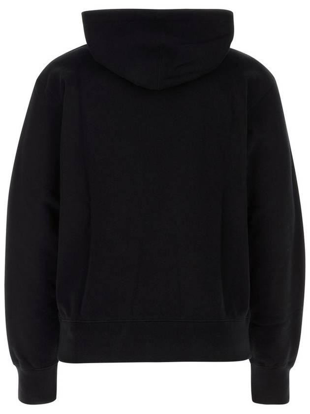 Plus Logo Patch Popover Hoodie Black - JIL SANDER - BALAAN 3