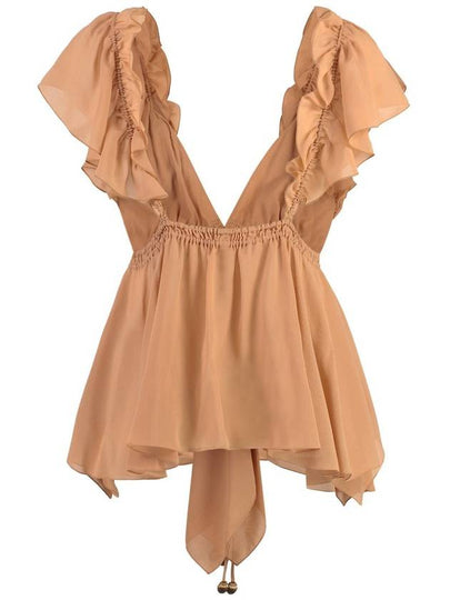 Chloé Ruffled Silk Top - CHLOE - BALAAN 2