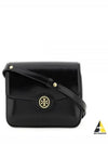 Robinson Spazzolato Convertible Logo Shoulder Bag Black - TORY BURCH - BALAAN 2